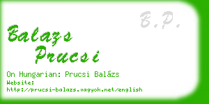 balazs prucsi business card